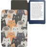Kwmobile étui compatible avec amazon kindle (2022/2024) coque - étui à rabat magnétique tablette ereader similicuir - orange-noi