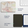kwmobile Étui Compatible avec Amazon Kindle (2022/2024) Coque - Étui à Rabat magnétique Tablette eReader Similicuir - Noir-Multi