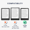 kwmobile Étui Compatible avec Amazon Kindle (2022/2024) Coque - Étui à Rabat magnétique Tablette eReader Similicuir - Noir-Multi