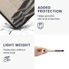 Kwmobile étui compatible avec amazon kindle (2022/2024) coque - étui à rabat magnétique tablette ereader similicuir - noir-beige