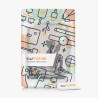 Kwmobile étui compatible avec amazon kindle (2022/2024) coque - étui à rabat magnétique tablette ereader similicuir - noir-beige