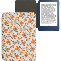 Kwmobile étui compatible avec amazon kindle (2022/2024) coque - étui à rabat magnétique tablette ereader similicuir - jaune-vert