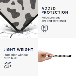 kwmobile Étui Compatible avec Amazon Kindle (2022/2024) Coque - Étui à Rabat magnétique Tablette eReader Similicuir - Noir-Blanc