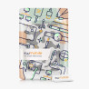 kwmobile Étui Compatible avec Amazon Kindle (2022/2024) Coque - Étui à Rabat magnétique Tablette eReader Similicuir - Noir-Blanc