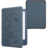 kwmobile Étui Compatible avec Amazon Kindle (2022/2024) Coque - Étui à Rabat magnétique Tablette eReader Similicuir - Bleu foncé