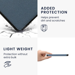 kwmobile Étui Compatible avec Amazon Kindle (2022/2024) Coque - Étui à Rabat magnétique Tablette eReader Similicuir - Bleu foncé