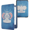 kwmobile Étui Compatible avec Amazon Kindle (2022/2024) Coque - Étui à Rabat magnétique Tablette eReader Similicuir - Bleu Clair