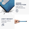 kwmobile Étui Compatible avec Amazon Kindle (2022/2024) Coque - Étui à Rabat magnétique Tablette eReader Similicuir - Bleu Clair