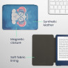 kwmobile Étui Compatible avec Amazon Kindle (2022/2024) Coque - Étui à Rabat magnétique Tablette eReader Similicuir - Bleu Clair