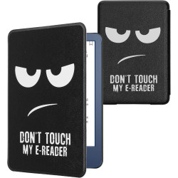 kwmobile Étui Compatible avec Amazon Kindle (2022/2024) Coque - Étui à Rabat magnétique Tablette eReader Similicuir - Blanc-Noir