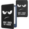 kwmobile Étui Compatible avec Amazon Kindle (2022/2024) Coque - Étui à Rabat magnétique Tablette eReader Similicuir - Blanc-Noir