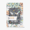 kwmobile Étui Compatible avec Amazon Kindle (2022/2024) Coque - Étui à Rabat magnétique Tablette eReader Similicuir - Blanc-Noir