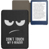 kwmobile Étui Compatible avec Amazon Kindle (2022/2024) Coque - Étui à Rabat magnétique Tablette eReader Similicuir - Blanc-Noir