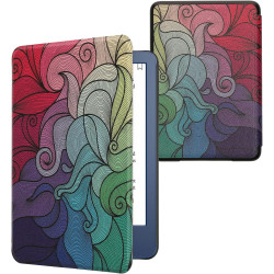 kwmobile Étui Compatible avec Amazon Kindle (2022/2024) Coque - Étui à Rabat magnétique Tablette eReader Similicuir - Fuchsia-Bl