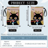 craspire Housse de Protection pour Livre Motif Chat Noir Housse de Protection pour Livre de Poche Couverture Rigide Lavable en T