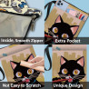 craspire Housse de Protection pour Livre Motif Chat Noir Housse de Protection pour Livre de Poche Couverture Rigide Lavable en T