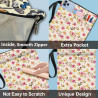 craspire Protège Livres à Fleurs Pochette de Protection Rose à Fleurs pour Livres de Poche Couverture Rigide Lavable en Tissu av