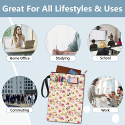 craspire Protège Livres à Fleurs Pochette de Protection Rose à Fleurs pour Livres de Poche Couverture Rigide Lavable en Tissu av
