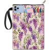craspire Wisteria Couvertures de Livre Protecteur de Livre de Fleurs Pochette de Livre Violette pour Livres de Poche Protecteur 