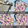 craspire Wisteria Couvertures de Livre Protecteur de Livre de Fleurs Pochette de Livre Violette pour Livres de Poche Protecteur 