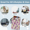 craspire Wisteria Couvertures de Livre Protecteur de Livre de Fleurs Pochette de Livre Violette pour Livres de Poche Protecteur 