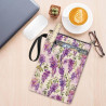 craspire Wisteria Couvertures de Livre Protecteur de Livre de Fleurs Pochette de Livre Violette pour Livres de Poche Protecteur 