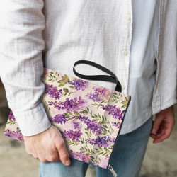 craspire Wisteria Couvertures de Livre Protecteur de Livre de Fleurs Pochette de Livre Violette pour Livres de Poche Protecteur 
