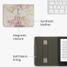 kwmobile Étui Compatible avec Kobo Clara BW/Colour Coque - Étui à Rabat magnétique Tablette eReader Similicuir avec Sangle - Noi