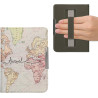 kwmobile Étui Compatible avec Kobo Clara BW/Colour Coque - Étui à Rabat magnétique Tablette eReader Similicuir avec Sangle - Noi