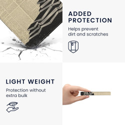 Kwmobile étui compatible avec kobo clara bw/colour coque - étui à rabat magnétique tablette ereader similicuir avec sangle - noi
