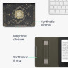 kwmobile Étui Compatible avec Kobo Clara BW/Colour Coque - Étui à Rabat magnétique Tablette eReader Similicuir avec Sangle - Ble