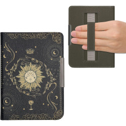 kwmobile Étui Compatible avec Kobo Clara BW/Colour Coque - Étui à Rabat magnétique Tablette eReader Similicuir avec Sangle - Ble