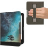kwmobile Étui Compatible avec Kobo Clara BW/Colour Coque - Étui à Rabat magnétique Tablette eReader Similicuir avec Sangle - Ble