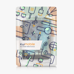 kwmobile Étui Compatible avec Kobo Clara BW/Colour Coque - Étui à Rabat magnétique Tablette eReader Similicuir avec Sangle - Ble