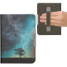 kwmobile Étui Compatible avec Kobo Clara BW/Colour Coque - Étui à Rabat magnétique Tablette eReader Similicuir avec Sangle - Ble