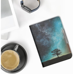 kwmobile Étui Compatible avec Kobo Clara BW/Colour Coque - Étui à Rabat magnétique Tablette eReader Similicuir avec Sangle - Ble