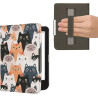 Kwmobile étui compatible avec kobo clara bw/colour coque - étui à rabat magnétique tablette ereader similicuir avec sangle - ora
