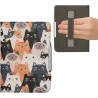 Kwmobile étui compatible avec kobo clara bw/colour coque - étui à rabat magnétique tablette ereader similicuir avec sangle - ora