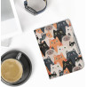 Kwmobile étui compatible avec kobo clara bw/colour coque - étui à rabat magnétique tablette ereader similicuir avec sangle - ora