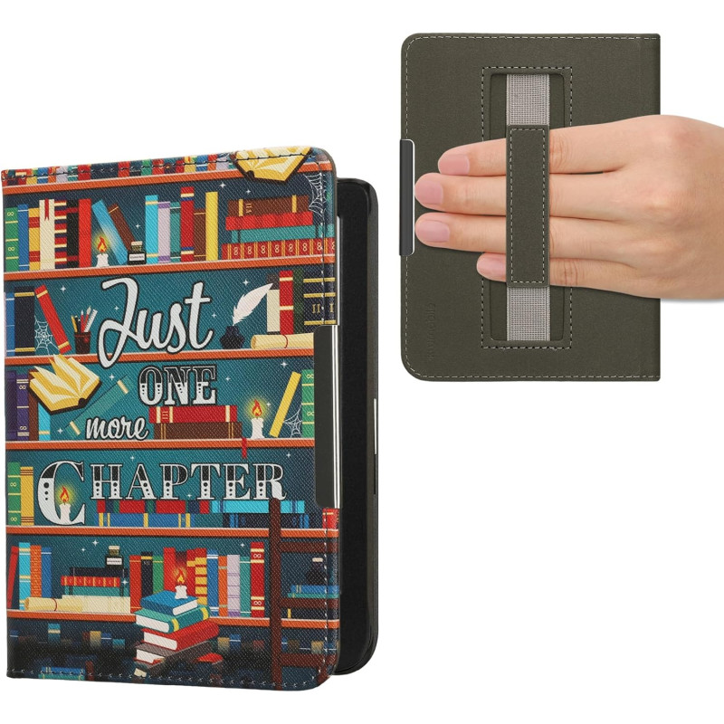 kwmobile Étui Compatible avec Kobo Clara BW/Colour Coque - Étui à Rabat magnétique Tablette eReader Similicuir avec Sangle - Mul