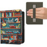 kwmobile Étui Compatible avec Kobo Clara BW/Colour Coque - Étui à Rabat magnétique Tablette eReader Similicuir avec Sangle - Mul