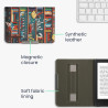 kwmobile Étui Compatible avec Kobo Clara BW/Colour Coque - Étui à Rabat magnétique Tablette eReader Similicuir avec Sangle - Mul