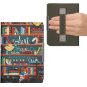 kwmobile Étui Compatible avec Kobo Clara BW/Colour Coque - Étui à Rabat magnétique Tablette eReader Similicuir avec Sangle - Mul