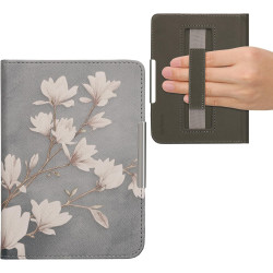kwmobile Étui Compatible avec Kobo Clara BW/Colour Coque - Étui à Rabat magnétique Tablette eReader Similicuir avec Sangle - Tau
