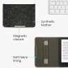 kwmobile Étui Compatible avec Kobo Clara BW/Colour Coque - Étui à Rabat magnétique Tablette eReader Similicuir avec Sangle - Ver