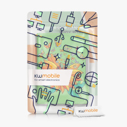 kwmobile Étui Compatible avec Tolino Vision 1/2 / 3/4 HD Coque - Étui à Rabat magnétique Tablette eReader Similicuir - Jaune-Ver