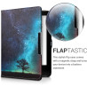 kwmobile Étui Compatible avec Tolino Vision 1/2 / 3/4 HD Coque - Étui à Rabat magnétique Tablette eReader Similicuir - Bleu-Gris