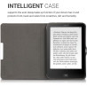 kwmobile Étui Compatible avec Tolino Vision 1/2 / 3/4 HD Coque - Étui à Rabat magnétique Tablette eReader Similicuir - Bleu-Gris