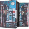 kwmobile Étui Compatible avec Tolino Vision 1/2 / 3/4 HD Coque - Étui à Rabat magnétique Tablette eReader Similicuir - Multicolo