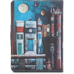 kwmobile Étui Compatible avec Tolino Vision 1/2 / 3/4 HD Coque - Étui à Rabat magnétique Tablette eReader Similicuir - Multicolo